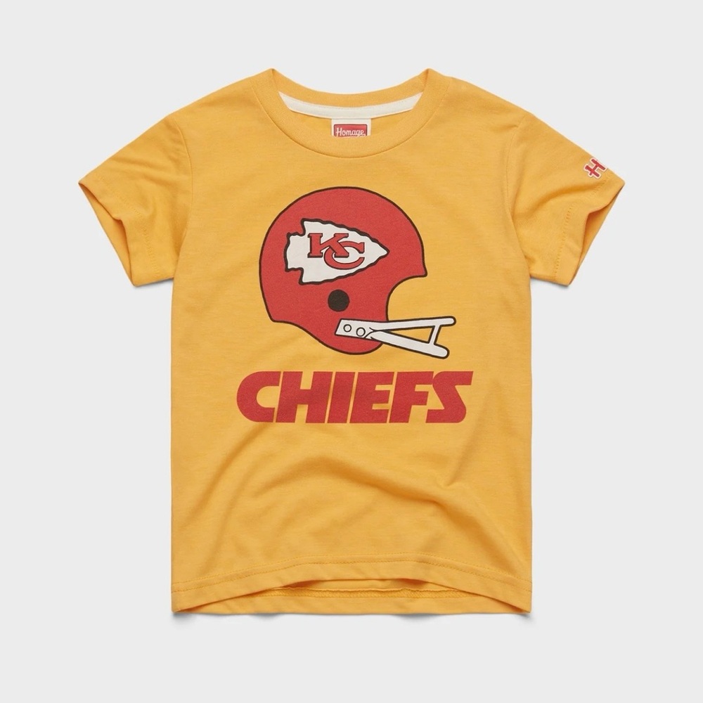 Homage Youth Kansas City Chiefs Big Helmet T-Shirt - 3Youth